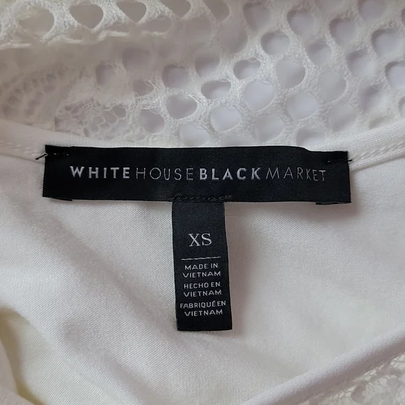 White House Black Market White Layered Lace Top/XS. - Picture 7 of 14